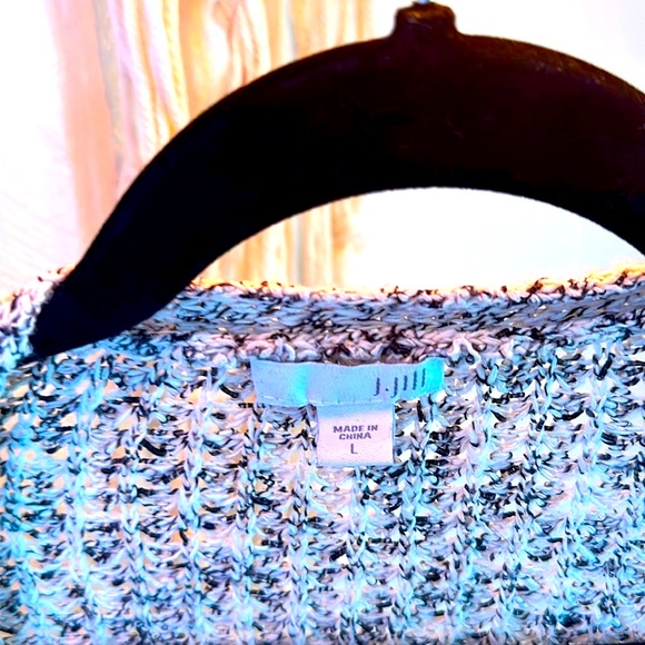 ⭐️J.JILL Knit Cream & Black Speckled Sweater, Sz.L, Cozy & Chic! 💙❄️😁 - Picture 3 of 13